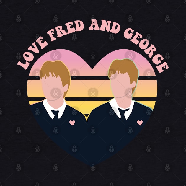 I love Fred and George Gift, Fred And George Weasly by Vixel Art